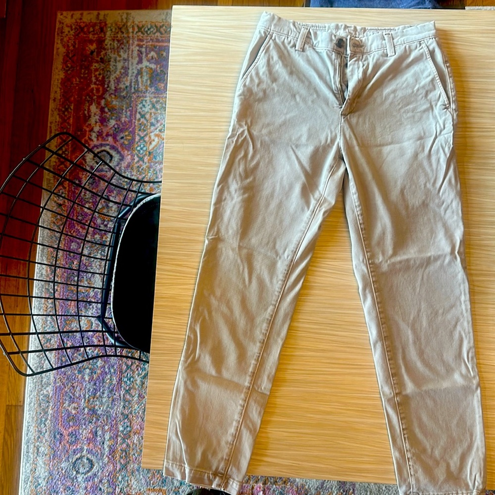 AG Adriano Goldschmied Caden Tailored Trouser Chino Pants Khaki Size 25